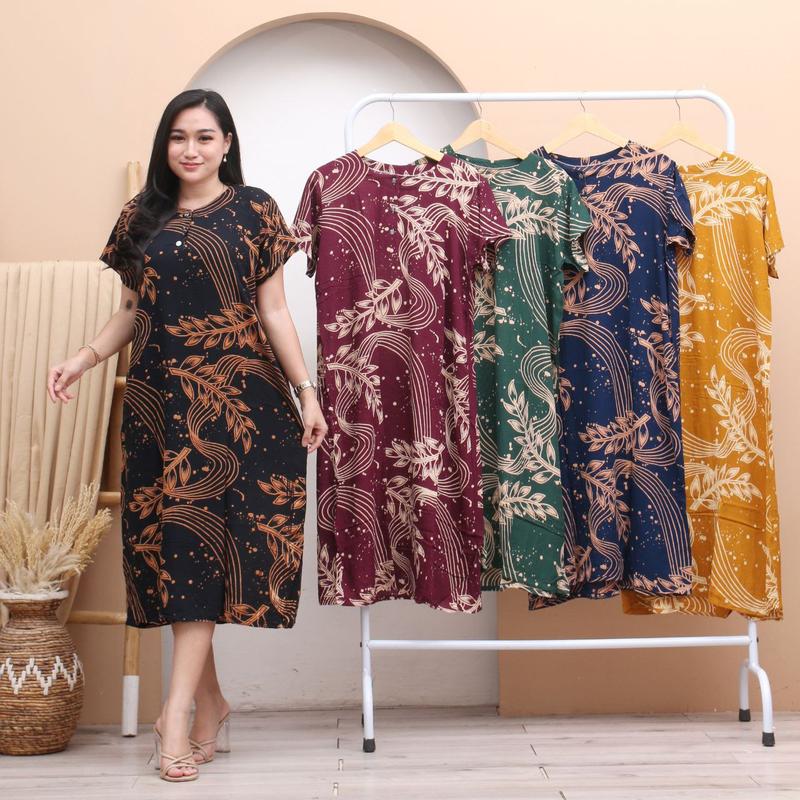 Paket daster busui 100 ribu dapat 5pcs bahan rayon motif bunga batik 5