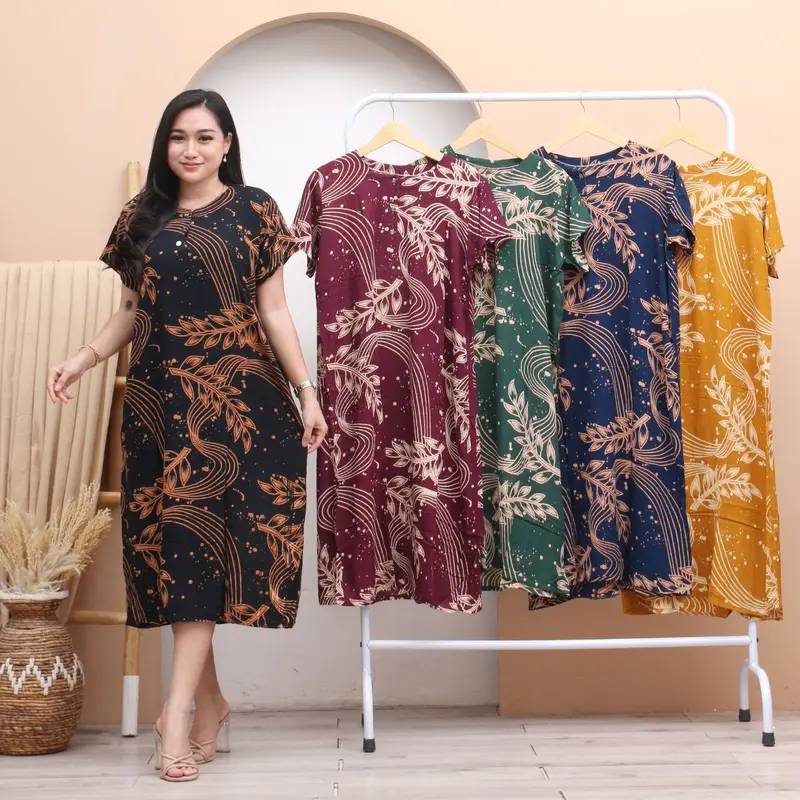 Paket daster busui 100 ribu dapat 5pcs bahan rayon motif bunga batik 5