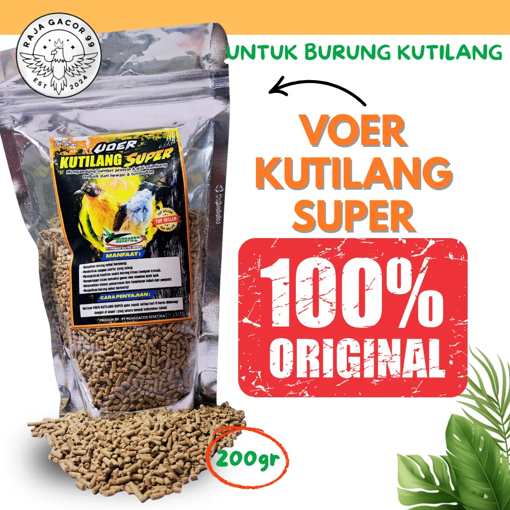 VOER KUTILANG SUPER 200gr Pakan burung Meningkatkan kualitas suara burung kicau menjadi kristal