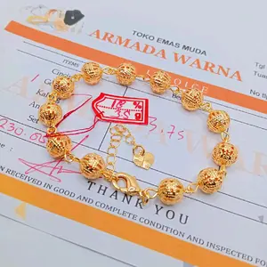 GELANG TANGAN LAMPION WANITA emas muda 3,5g free surat resmi dari toko
