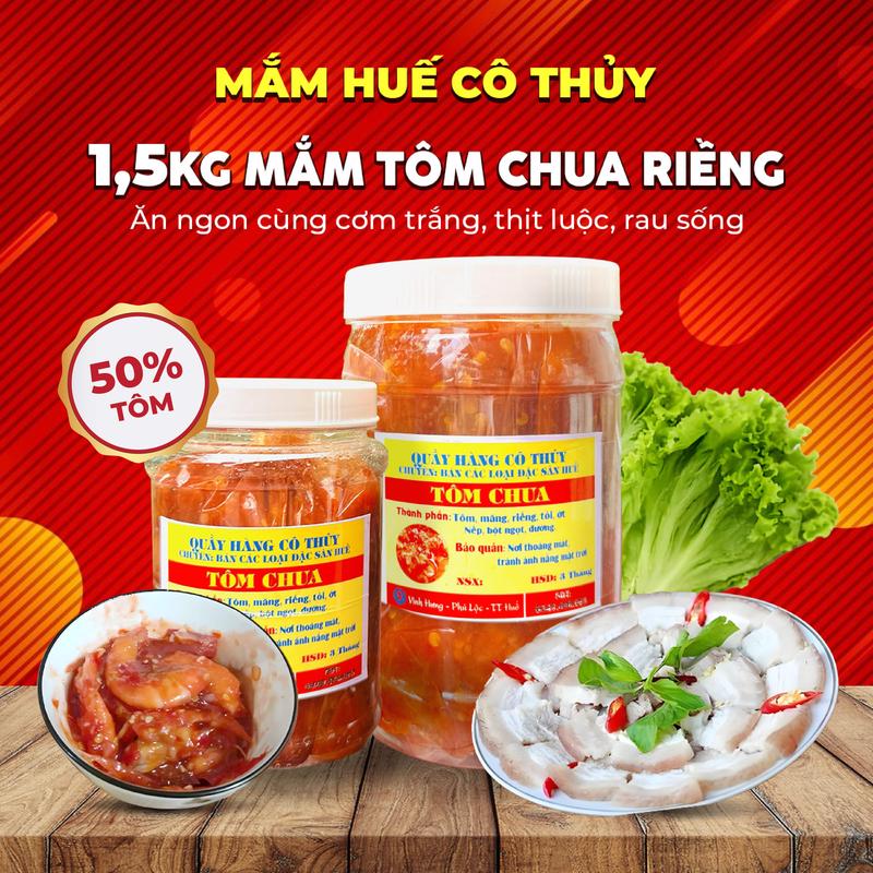  Combo 1.5Kg Mắm Tôm Chua Riềng Cô Thủy - Đặc sản Huế - Mắm Huế Cô Thủy - hương vị đặc trưng của vùng đất Cố đô 