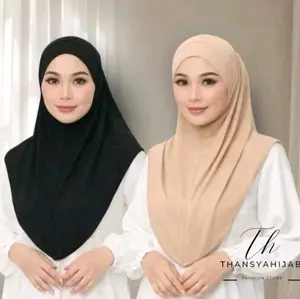 Thansyahijab - kanaya Instan Bergo Kaos Rayon Viscose Dagu Karet Dewasa Hijab Syari Wanita Muslimah Size M hijab kanaya vanya