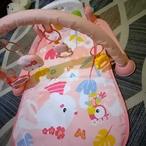 My Piano Playmat Baby Gym musik mainan rattle lampu/Mainan gym bayi/playgym/mainan anak/matras bayi piano Bayi Blue Pink