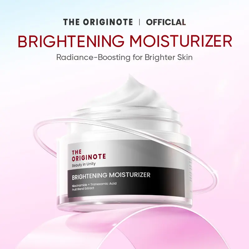 The Originote Brightening Moisturizer - Pelembab dan Mencerahkan Wajah Mengencangkan Muka Pencerah Vitamin Glowing  niacinamide acid skincare dull skin acne jerawat barrier Memutihkan Menerangi kulit kusam smooth Facial day night cream skincare routine 7