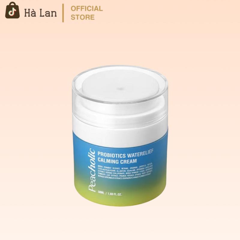  M45_ Kem đêm dưỡng ẩm phục hồi lợi khuẩn ngải cứu Peacholic Waterlief Calming Cream 50ml  BAO BÌ MỚI  
