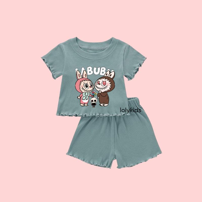 COD SETELAN ANAK KNIT LENGAN PENDEK ONESET ANAK CEWEK COWOK UNISEX STELAN ANAK KEKINIAN TERBARU 3