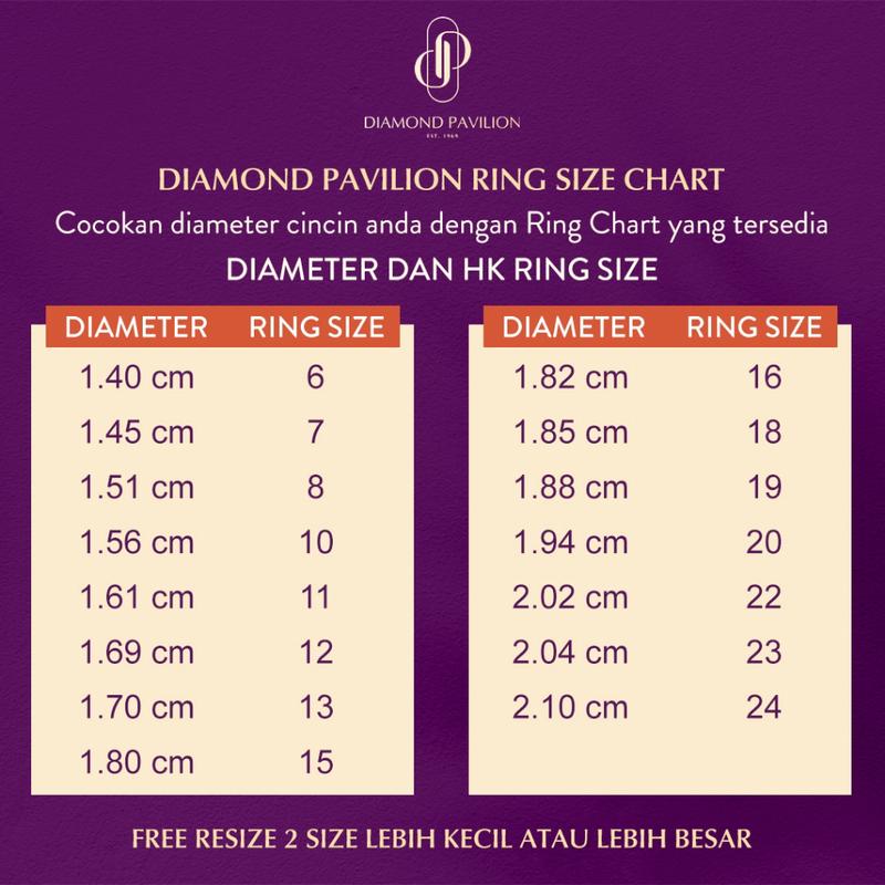 Diamond Pavilion Cincin Emas Batu Berlian Pritta Ring 3