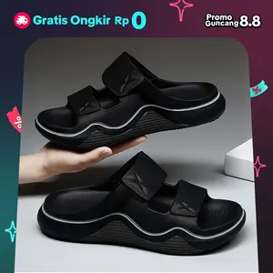 YINK Sandal Slide Pria Keren Strap 2 Dewasa Cowok Casual Premium EVA Sendal Gunung Pria Kekinian Terbaru Karet Jelly Anti Slip
