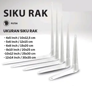 [ SATUAN ] SIKU PENYANGGA RAK DINDING PUTIH AMBALAN