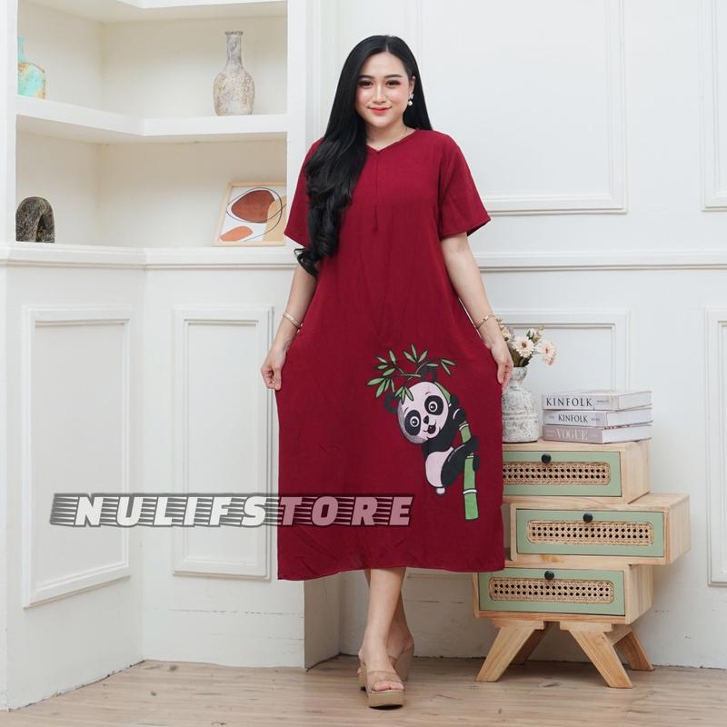 Product Introduction of Daster Karakter Longdress Sablon Crinkle Airflow Busui Nyaman Panjang Kantong 17