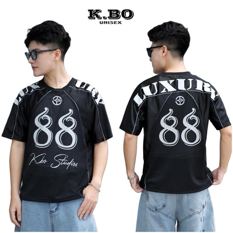 ÁO THUN THỂ THAO NAM/NỮ UNISEX x K.BO "LUXURY 88", CHẤT LIỆU VẢI THUN BÓNG KẾT HỢP LƯỚI