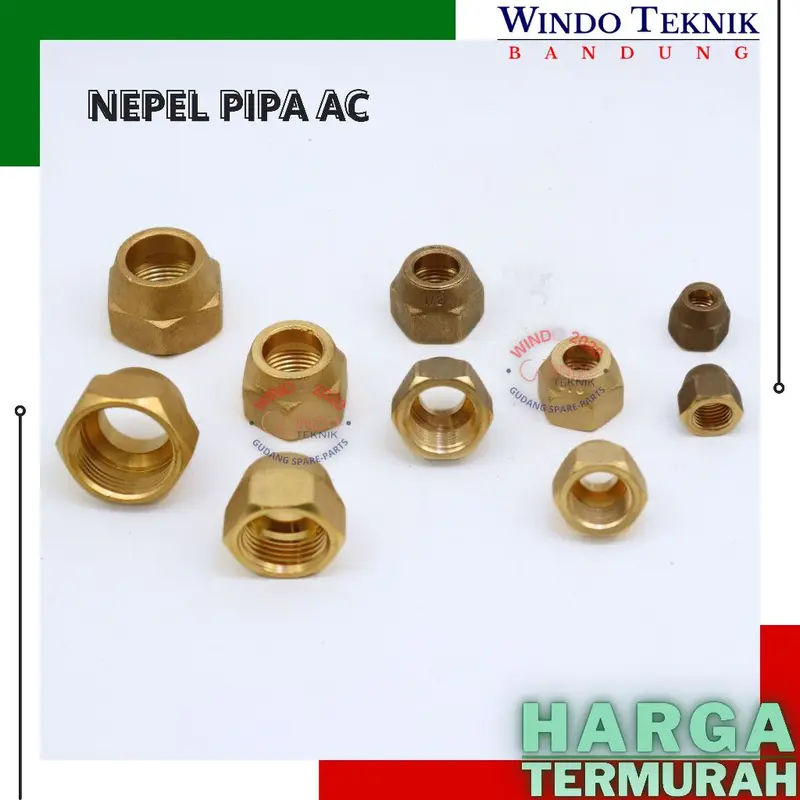 NUT NEPEL AC 1/4 - 3/4 | DOUBLE NEPEL | NAT NEPEL PIPA AC | NAT AC | NEPEL AC 1/2PK - 5OK I DOBEL NEPEL AC | NUT AC 0