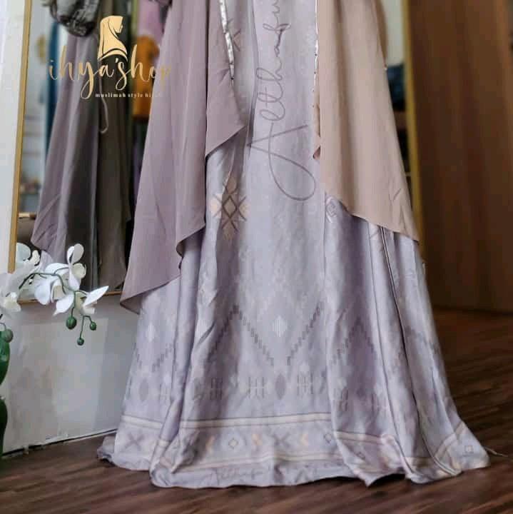 Althafunnisa gamis mewah elegant silk premium Muslim Dress 2