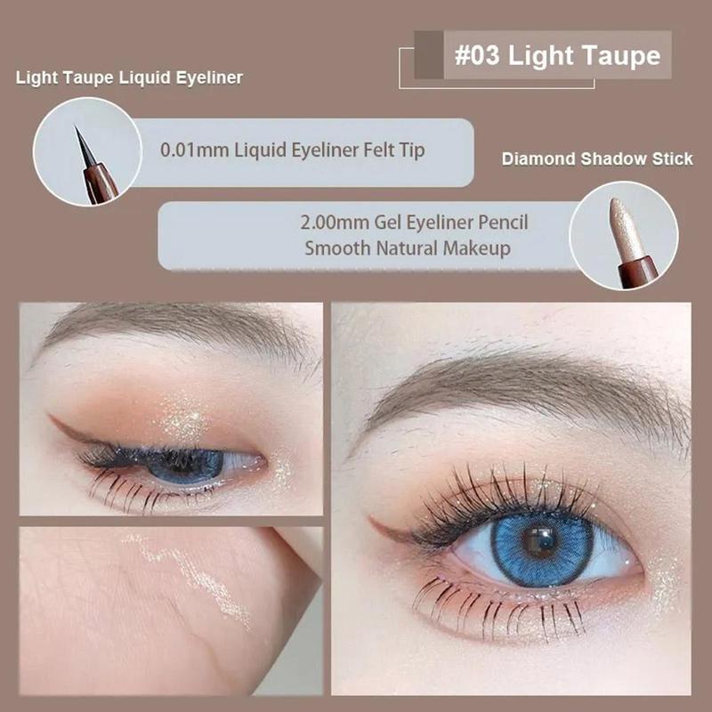 Product Introduction of Double-Headed Eyeliner Pen 2-in-1 ing High Pen Waterproof Easy To Not Sweatproof Fade D2Q7 48