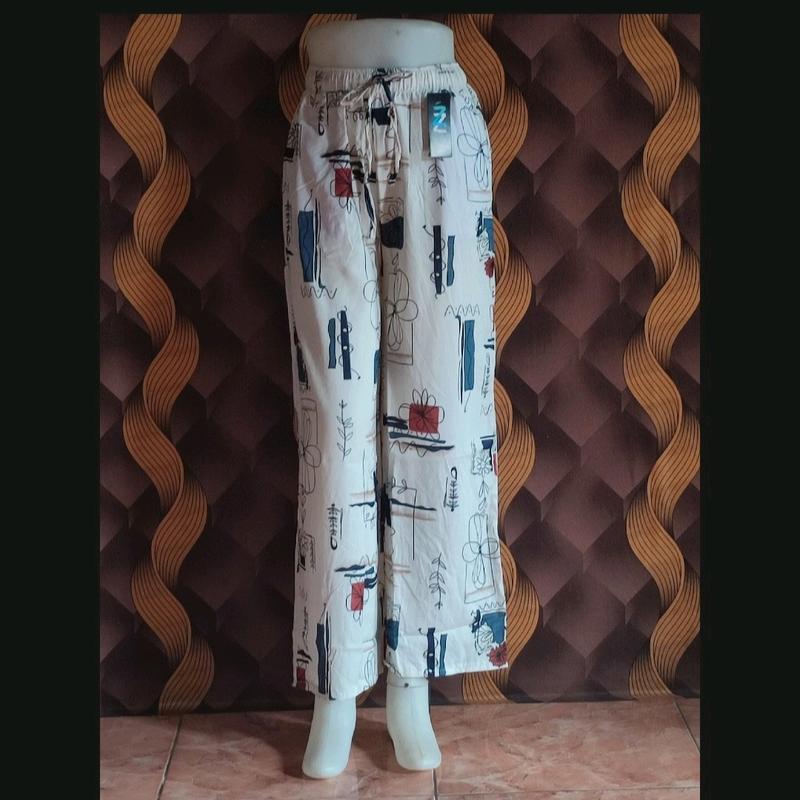 CELANA KULOT RAYON CELANA WANITA CELANA kulot MOTIF SANTAI Nyaman 7