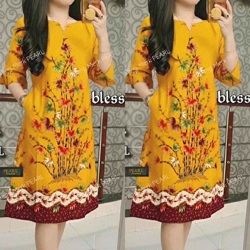 Tunik Batik Kantoran Standar Ld 106cm 6