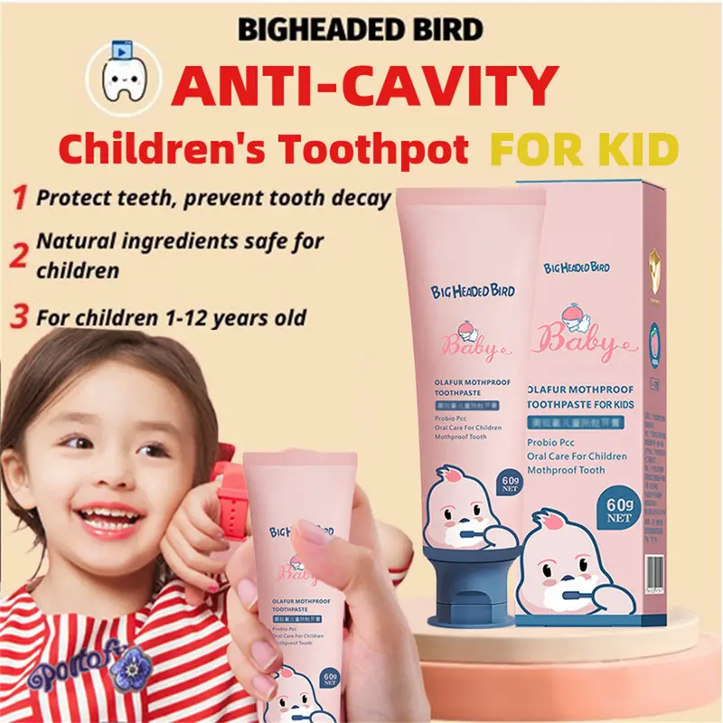 pasta gigi anak Mencegah kerusakan gigi Cocok untuk anak usia 1-12 tahun pasta gigi pemutih anak flouride kids toothpaste toothpaste baby Vitamin gigi anak mencegah gigi berlubang /pembersih gigi /pembersih 2