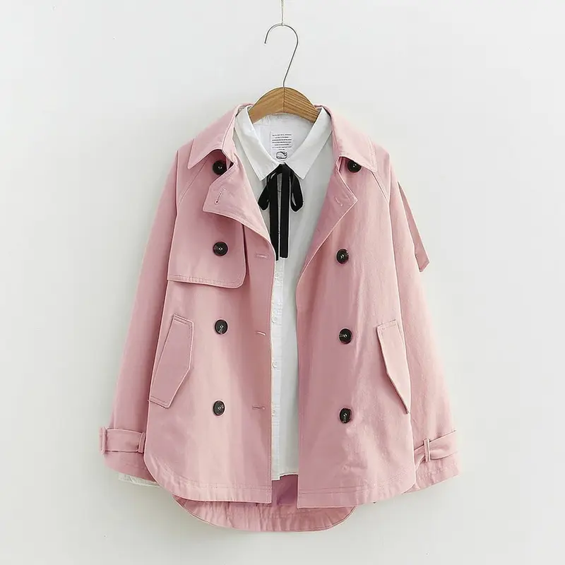 COD - Osin Jaket Parka Kanvas Tebal Premium Full Button Fit L Fashion Outerwear Jacket Remaja Wanita Korean Style Termurah 2