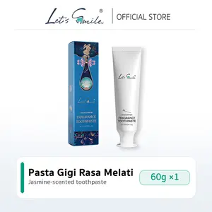 Let’s Smile Jasmine Bezoar Whitening Toothpaste 60g | Pasta Gigi Pemutih | Hilangkan Bau Mulut & Plak | Perlindungan Gigi Harian | with Jasmine + Bezoar Extract Gigi Putih Bersih Fresh Tahan Lama