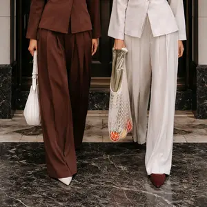 Ruzicloth - Lavie Pants Culotte Palazzo Highwaist Celana Panjang Wanita Kantor Formal Semiwoll Kulot Wanita Culotte Celana Kerja