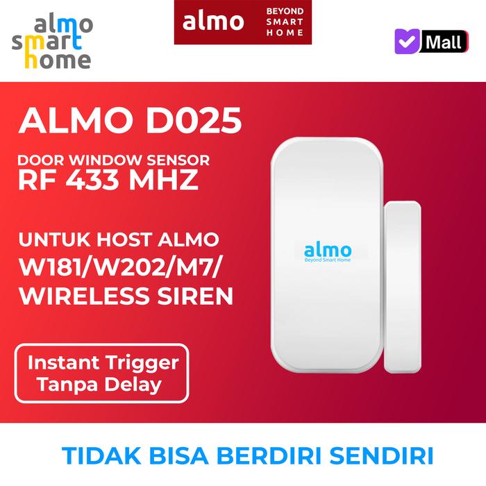 Gambar ALMO D025 Wireless Door Sensor 433 Mhz untuk Host Alarm ALMO W181, ALMO W202, ALMO PG107, ALMO PG105Alarm Rumah tidak bisa bekerja sendiri dari ALMO Smart Home Kota Tangerang Selatan Tokopedia