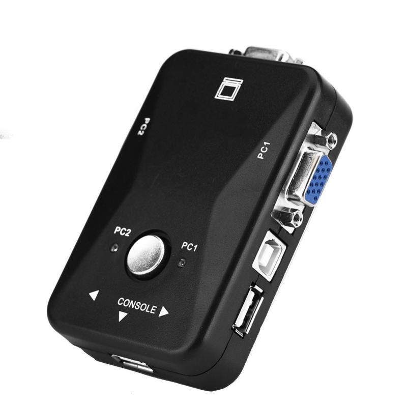 Bền bỉ Cổng 2 Bộ chuyển đổi KVM USB 2.0 USB 2.0 Cắm là chạy Bộ chuyển đổi chia…