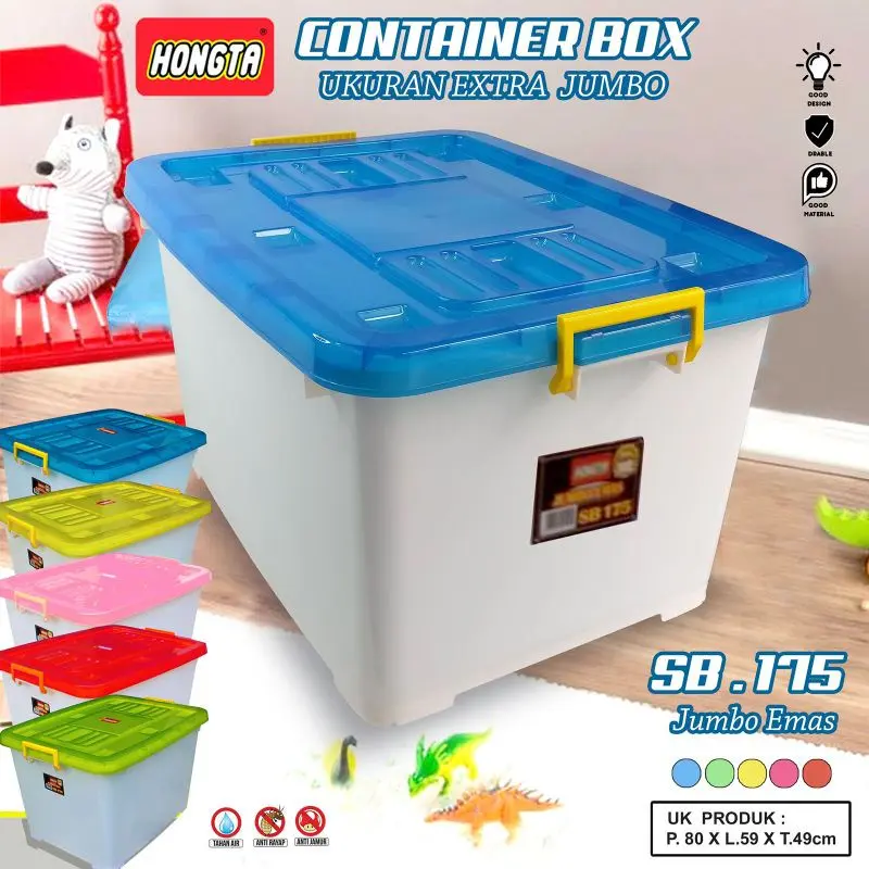 Storage box container hongta SB 175 liter / TEMPAT PENYIMPAN super jumbo ( PROMO)