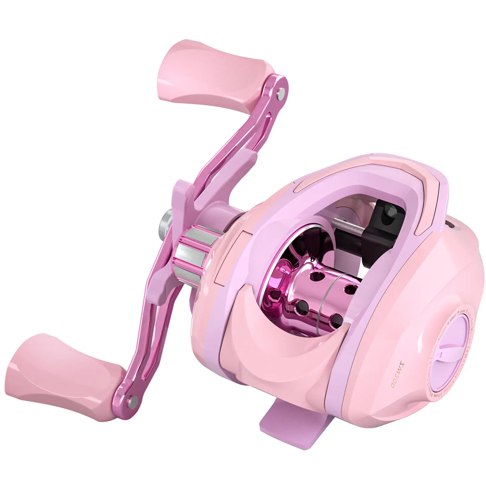 Hautton Baitcasting Fishing reels Macaroon Beginner's Edition,Baitcaster Reel,17.64 Lbs Max Drag,7.2:1 Gear Ratio,5+1BB Carbon Fiber Frame,For Saltwater Freshwater Fishing