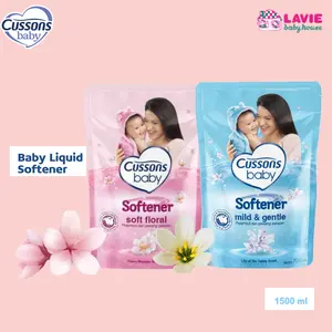 Cussons Baby Softener Mild & Gentle | Soft Floral - Detergen Pewangi Pelembut Pakaian Refill 1500ml - Lavie Baby House