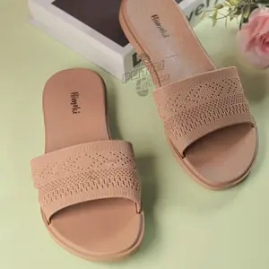 Sandal Selop Wanita Santai Harian Motif Rajut Bahan Full Karet Empuk Dan Nyaman Size 37-40