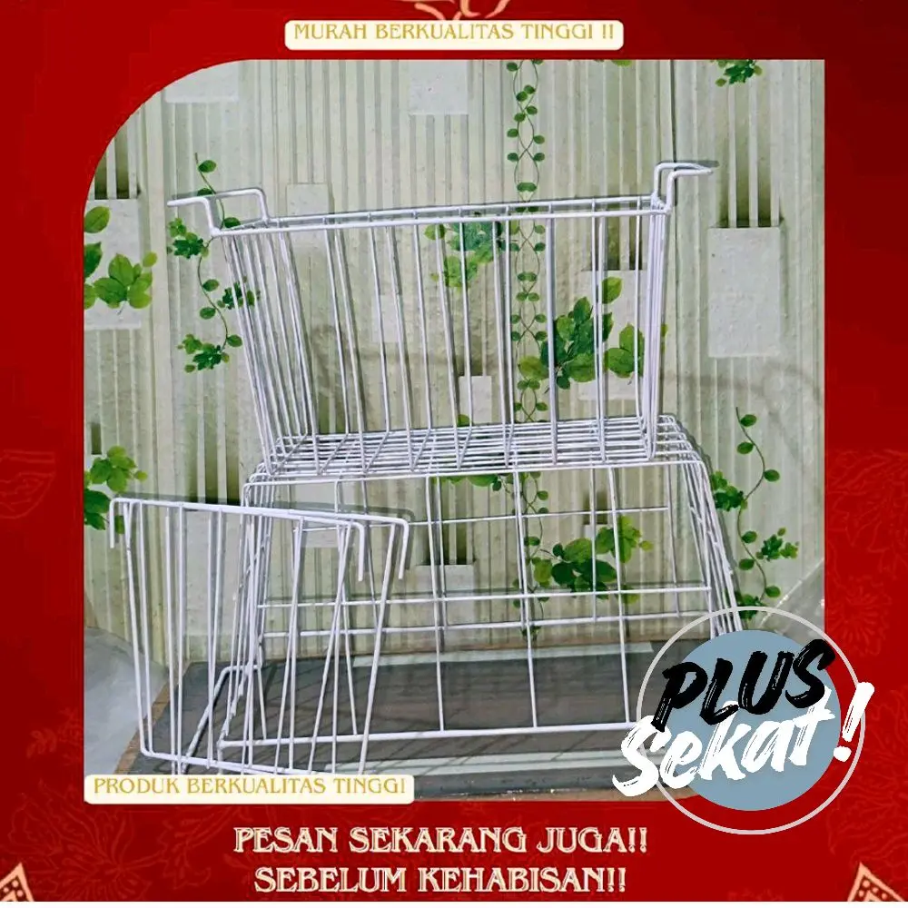 Keranjang Freezer Box Pendingin Ukuran KECIL (P) 37 cm dan (L) 17 cm, BESAR (P) 43 cm dan (L) 22 cm dan (P) 45 cm / Gratis Sekat Freezer