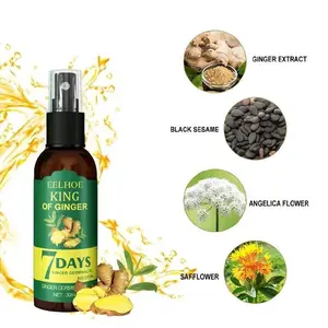 ORIGINAL 100% EELHOE KING OF GINGER 7 DAYS NUTRIENT SOLUTIONGERMINAL OIL SPRAY Haircare Perawatan Rontok Ketombe Treatment