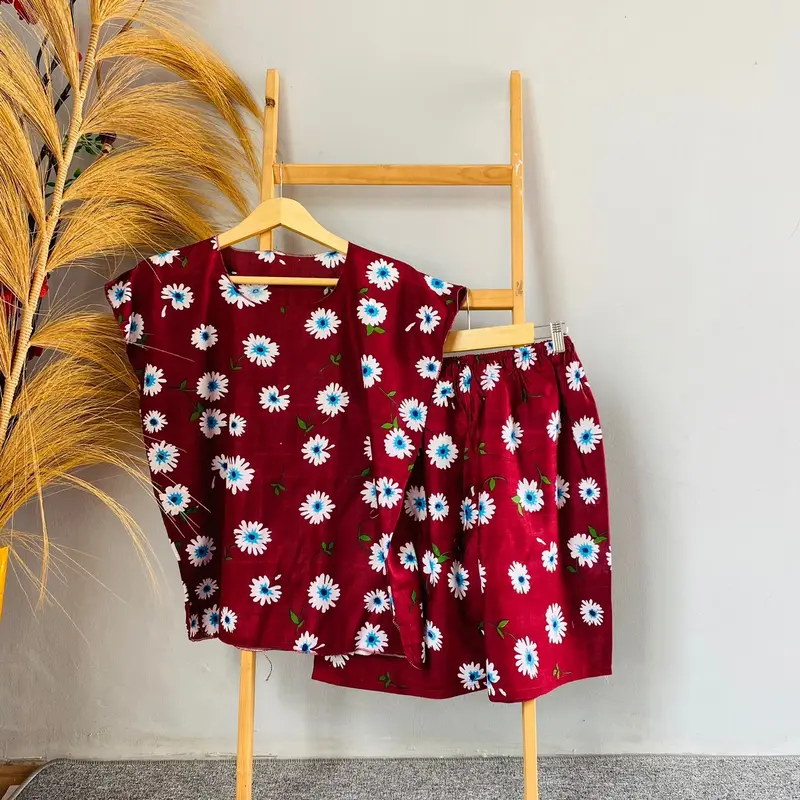 BANTING HARGA 100K GET 5 BABYDOL PENDEK KRILL RAYON ADEM Piyama Wanita Setelan Baju Tidur Motif 4