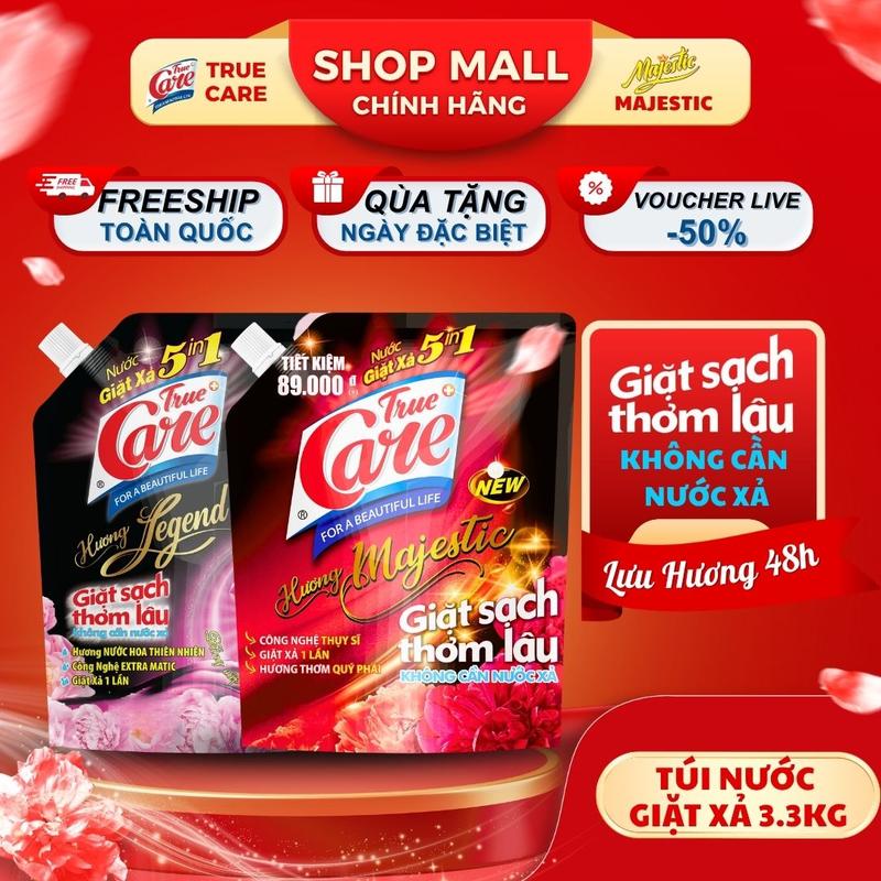  Combo 2 Túi 3.3Kg Nước Giặt Xả True Care 5in1  Tổng 6.6kg 2Túi  