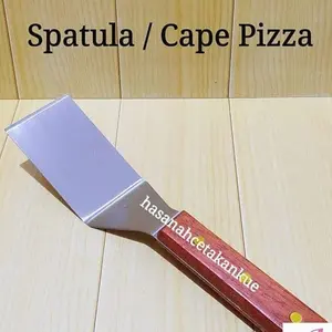 SPATULA SEROK SUTIL PIZZA MARTABAK TEPPAYAKI WOOD GRIDDLE STAINLESS