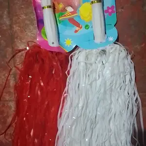Pompom cheerleader tema dirgahayu / perlengkapan 17 agustus / pompom merah putih (sepasang)
