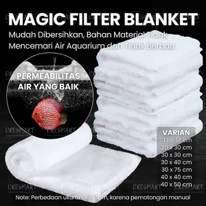 Magic Filter Blanket Akuarium Ikan Cotton Aquarium Carpet Katun Kain Saringan Penyaring Air Aquascape