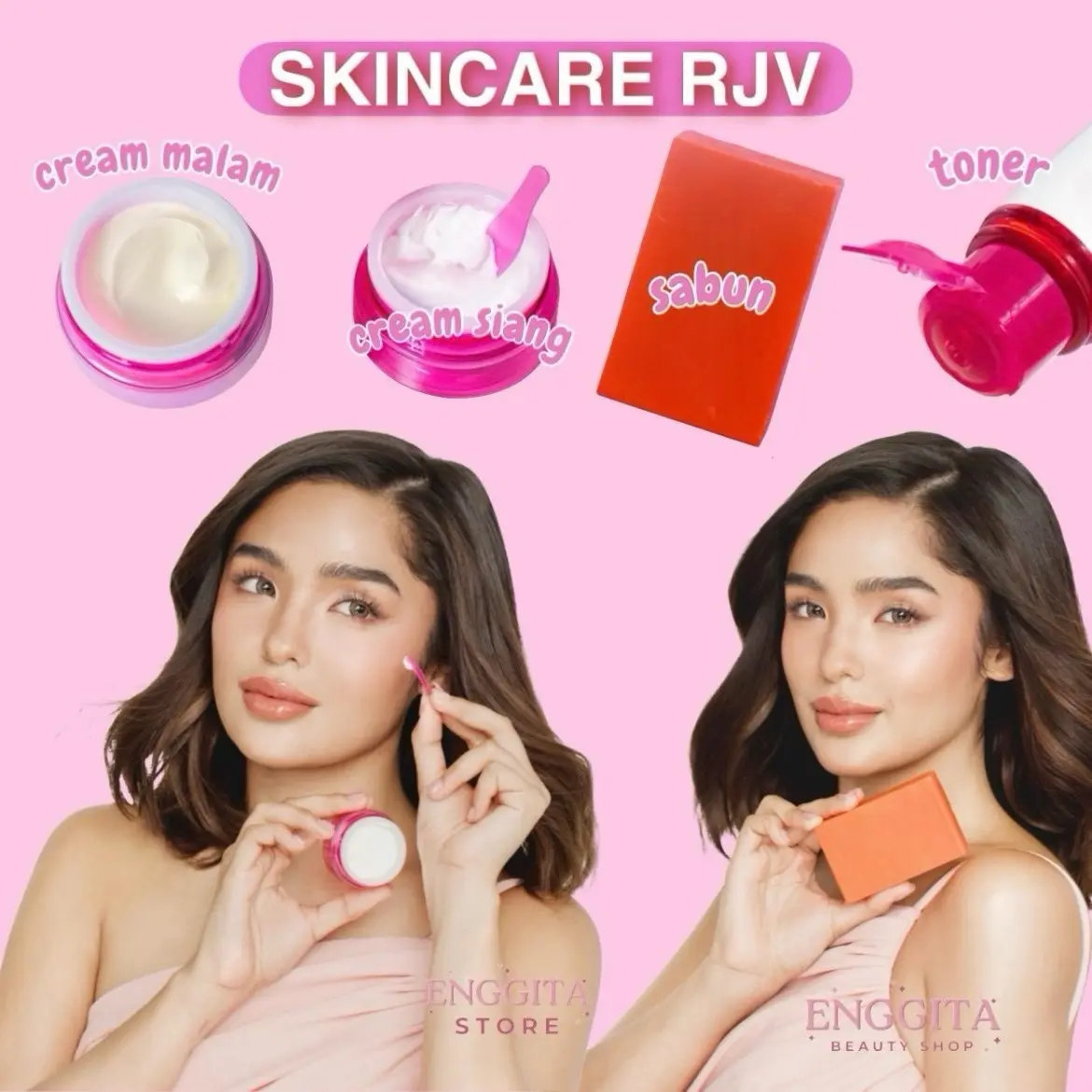 Ecer paket RJV *cream siang, cream malam, sabun, toner*