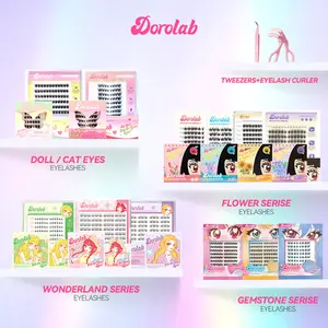 【KIRIM DALAM 24 JAM】DOROLAB【BULU MATA TIDAK PERLU LEM】Set ekstensi bulu mata【Seri Bunga—Tulip & Hyacinth & Iris】【Seri Kupu-kupu--Boneka&Kucing】【Seri Negeri Ajaib--Manusia Timah&Singa Pemberani&Orang-orangan Sawah】[Seri Batu Permata——Mawar & Safir & Amber]