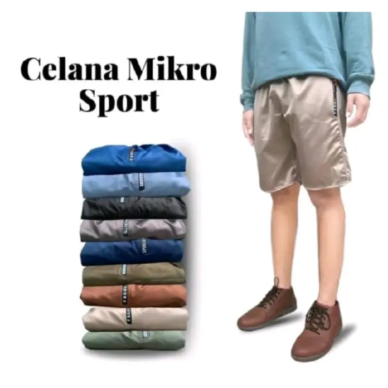PROMO BESAR!!! CELANA PENDEK MICRO SPORT paket termurah 100 ribu dapat 4 pcs saku resleting kiri kanan Parasut 2