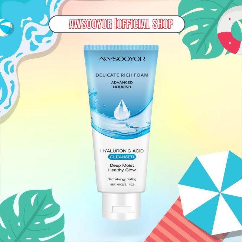  AWSOOYOR  SKINCARE  Sữa Rửa Mặt Amino Acid Kem Rửa Mặt Dưỡng Ẩm 60g Hỗ Trợ Làm Sạch Dịu Nhẹ Và Dưỡng Ẩm Da Dành Cho Cả Nam Và Nữ 