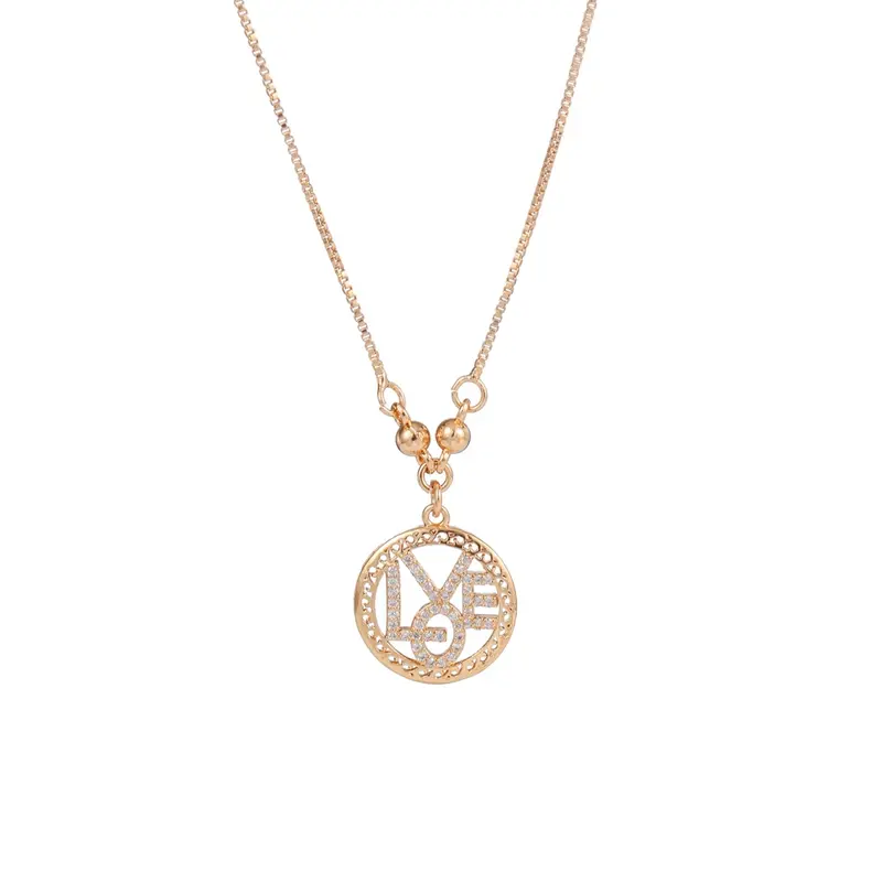 COD Kalung Wanita Emas Titanium Muda Model Korea Murah Anti Karat Panjang Asli Permata Perhiasan Lapis D090 1