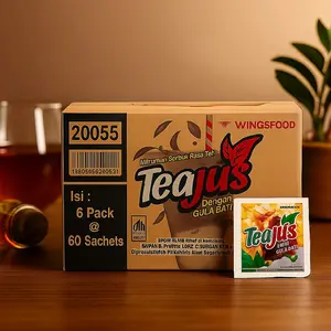 Minuman Serbuk Teh Teajus Gula Batu / Apel / Melati / Madu per dus (360 pcs) Air Lemon Drink Instan rey Bubuk