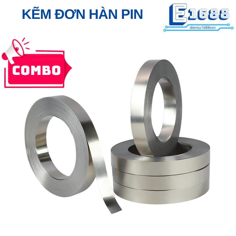 Kẽm đơn hàn cell pin mạ Niken, dày 0.1-0.2mm, rộng 3-20mm