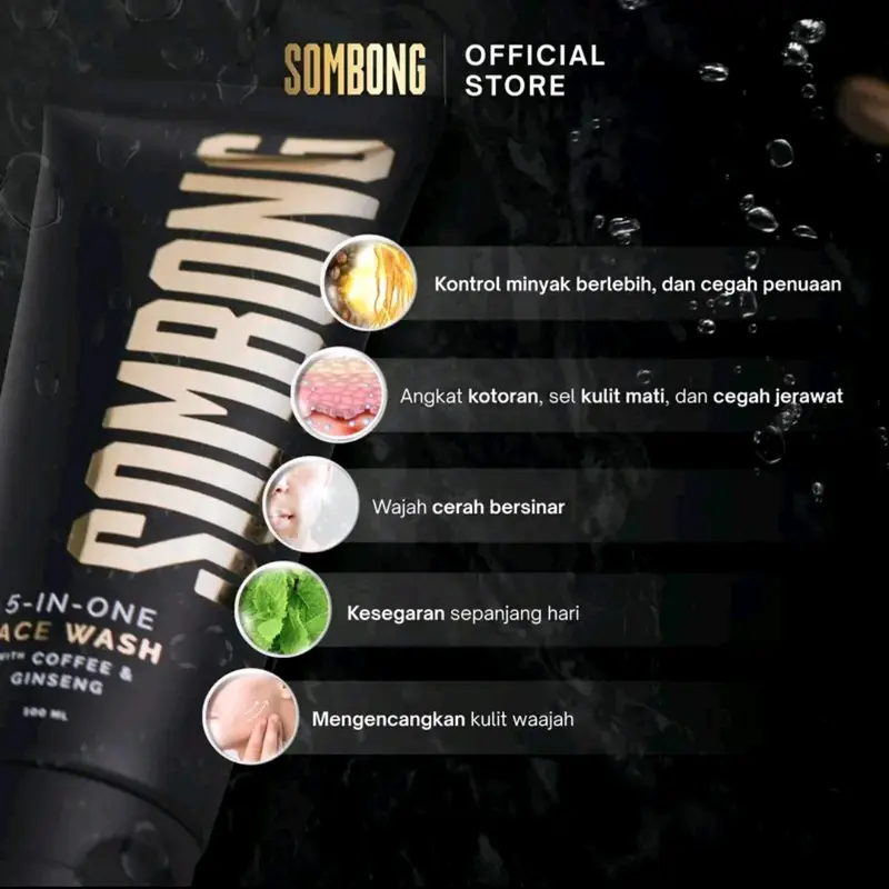 SOMBONG 5-in-1 Face Wash with Coffee & Ginseng 3