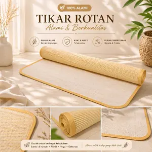 TIKAR / LAMPIT ROTAN ukuran sajadah 70 x 120 cm  dengan benang nilon
