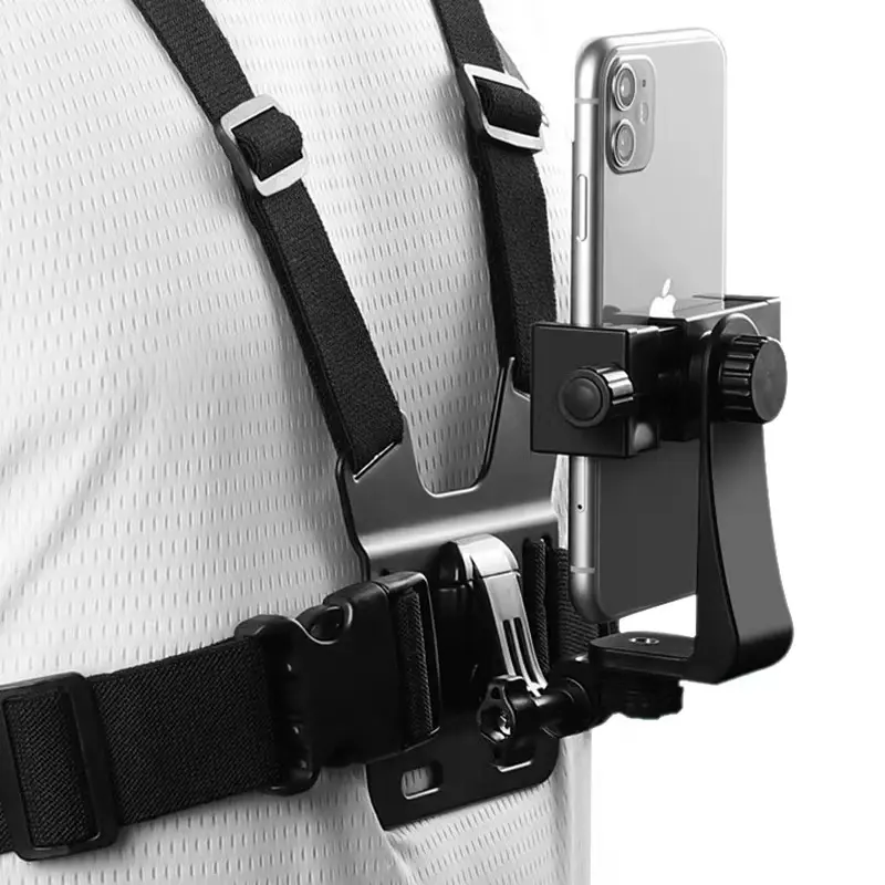 JingSuan Mobile Phone Chest Strap Mount GoPro Chest Harness Holder for VLOG/POV Chest Mount for cellphone