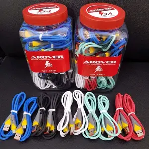 Arover Kabel Toples Arover 5A Type CB333 Warna Biru Hitam Putih Hijau Merah untuk Smartphone