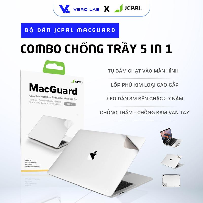 BỘ FULL JCPAL MACGUARD 5 IN 1 MACBOOK AIR 13" 14" 15" 2018 Đa Dạng Màu Sắc