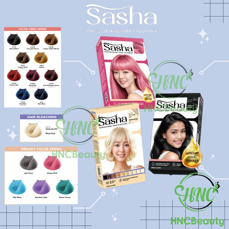 SASHA Professional Hair Colorant 25ml / Pewarna Rambut Brown Cat 0